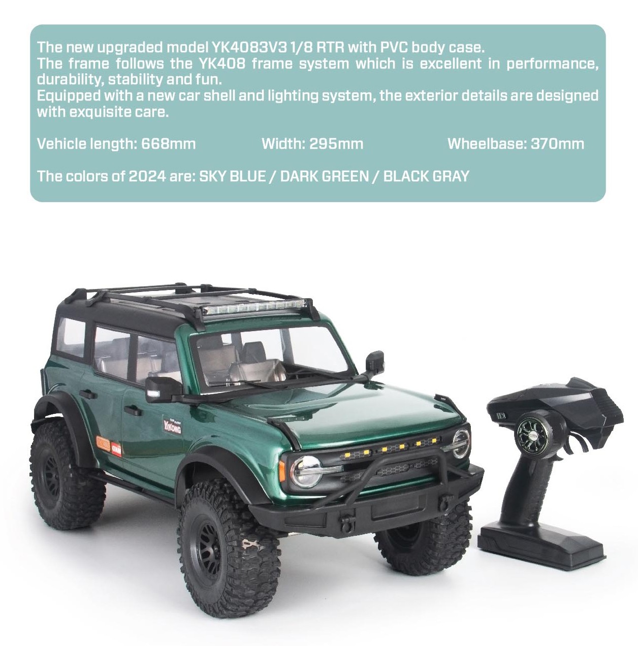 YIKONG YK4083 V3 1/8 Off-road Climbing RC Crawler